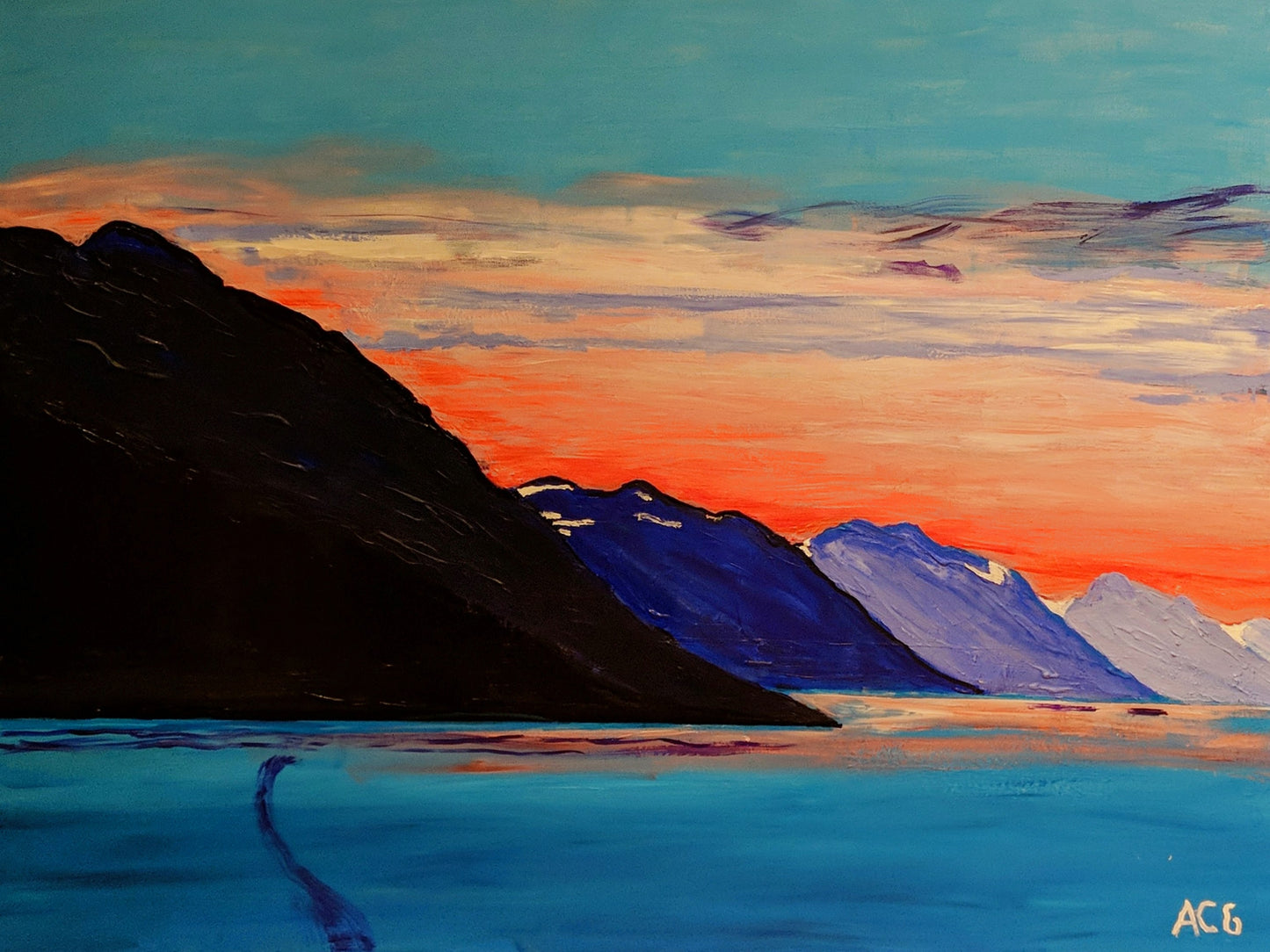 Alaskan Sunset- Original