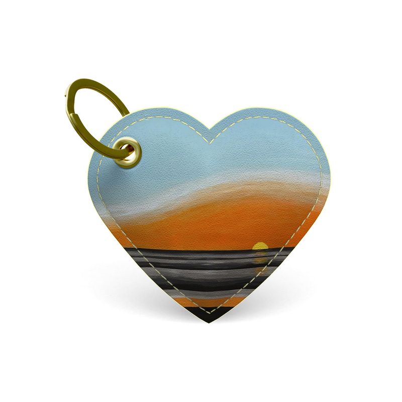 Premium Painted Edge Keyring with Sunset