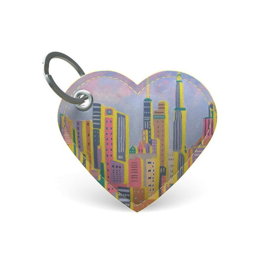 Premium Painted Edge Keyring in Pastel