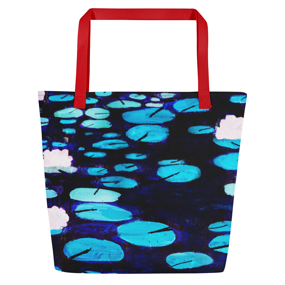 Waterlilies-  All-Over Print Large Tote Bag