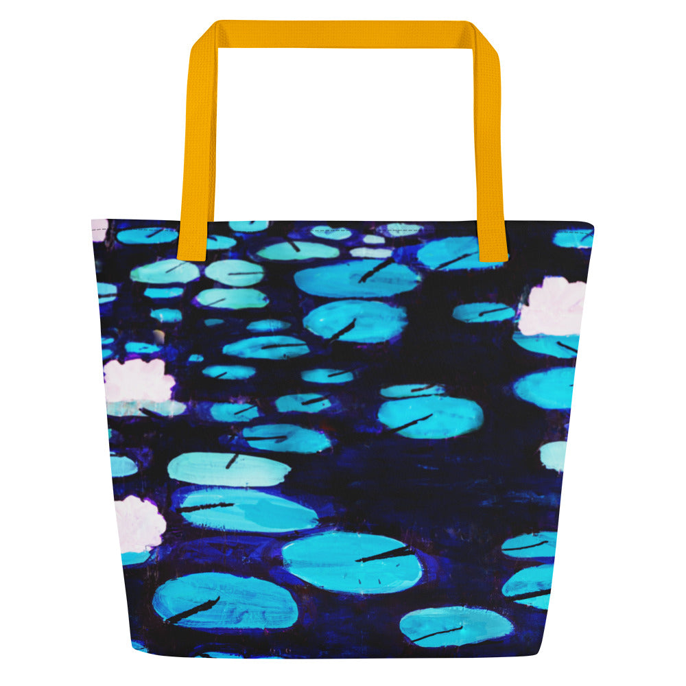 Waterlilies-  All-Over Print Large Tote Bag