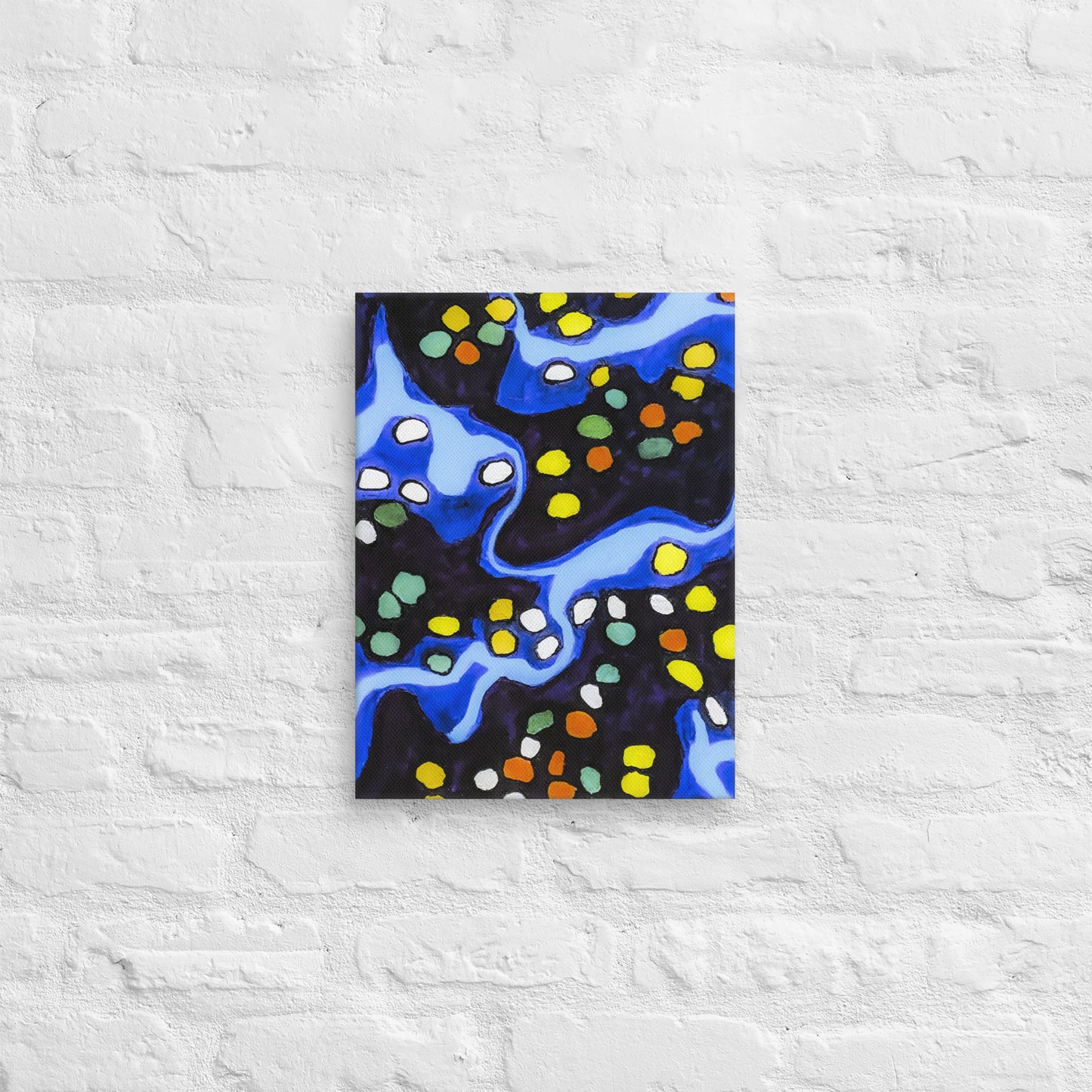 Unframed Canvas- Abstract in Blue