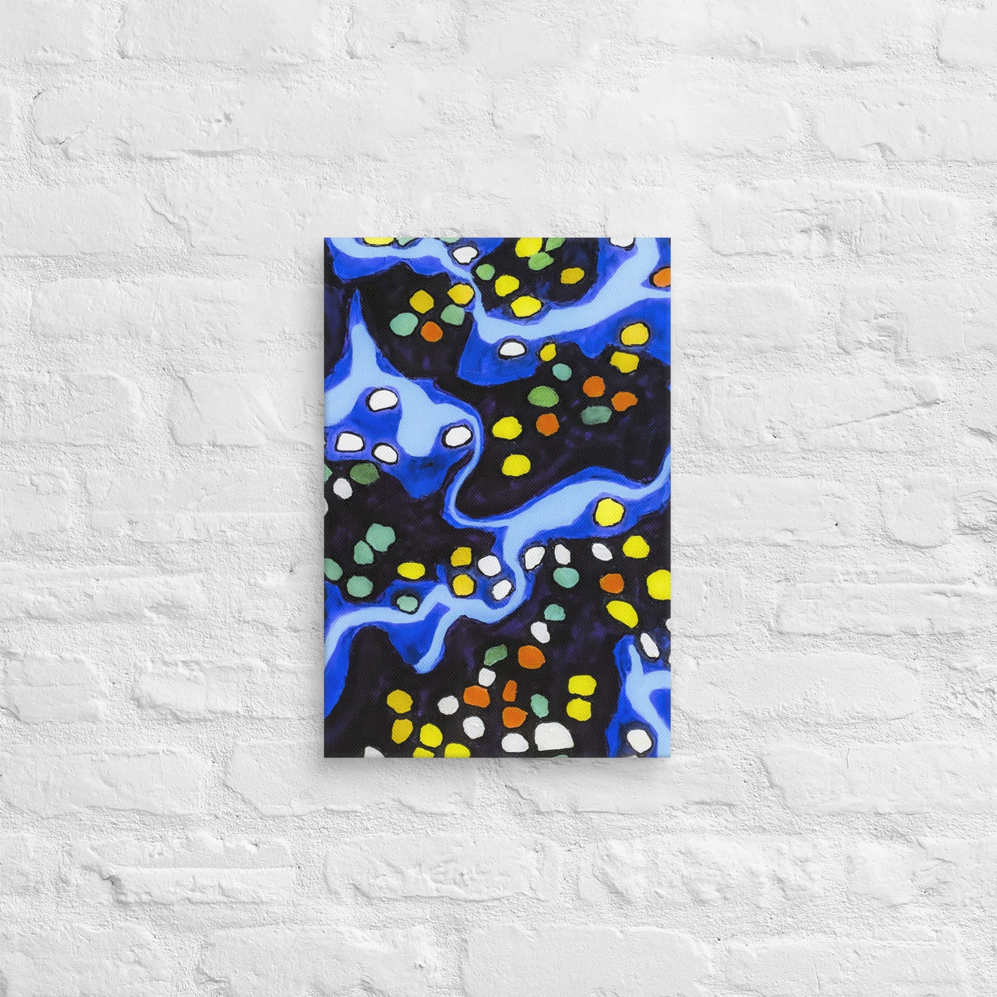 Unframed Canvas- Abstract in Blue