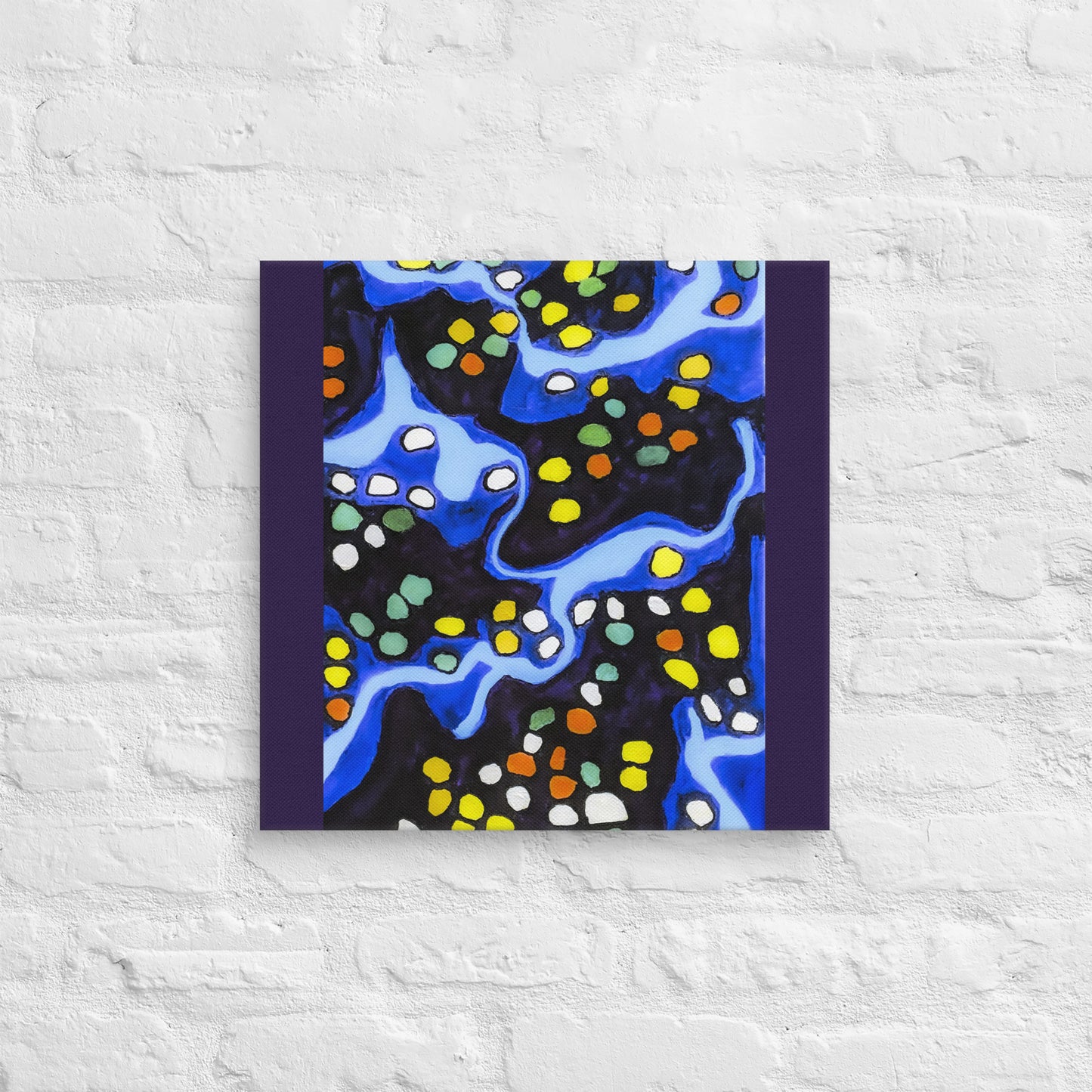 Unframed Canvas- Abstract in Blue