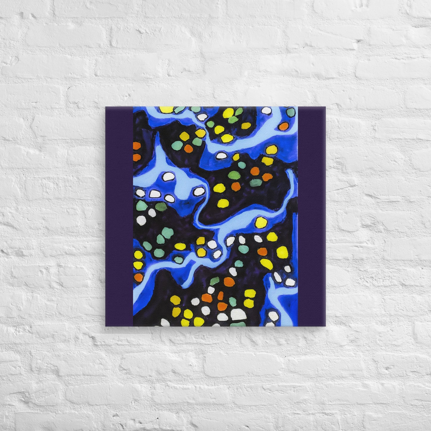 Unframed Canvas- Abstract in Blue