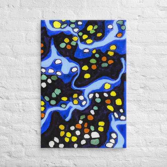 Unframed Canvas- Abstract in Blue