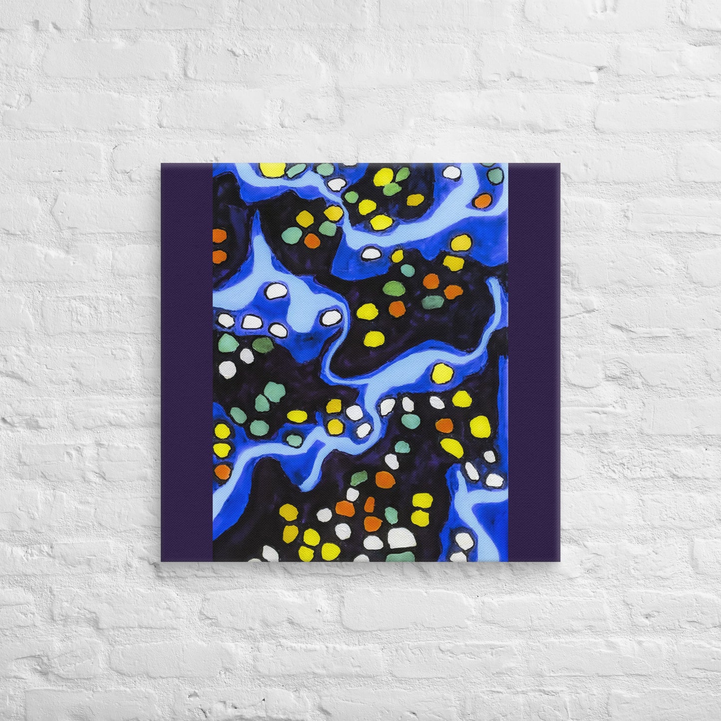 Unframed Canvas- Abstract in Blue