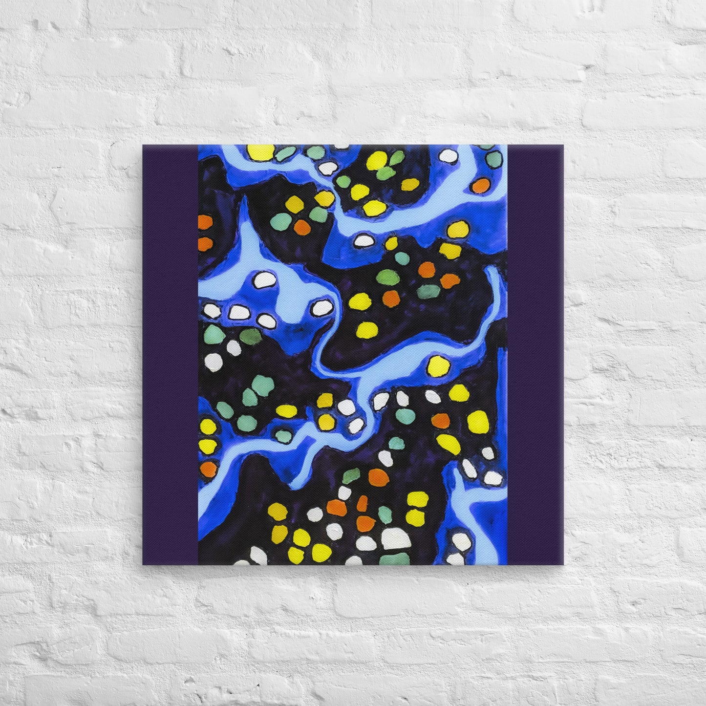 Unframed Canvas- Abstract in Blue