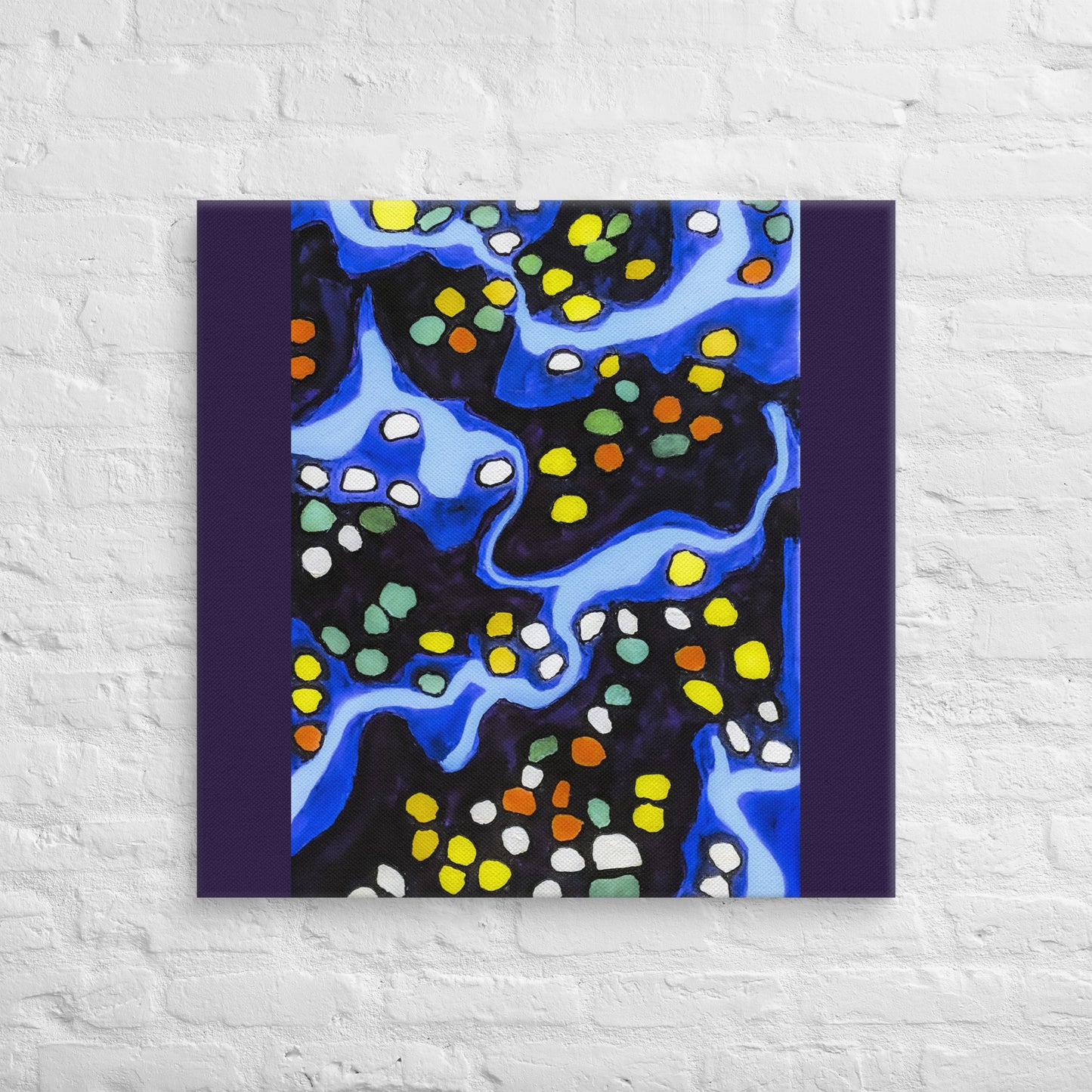 Unframed Canvas- Abstract in Blue