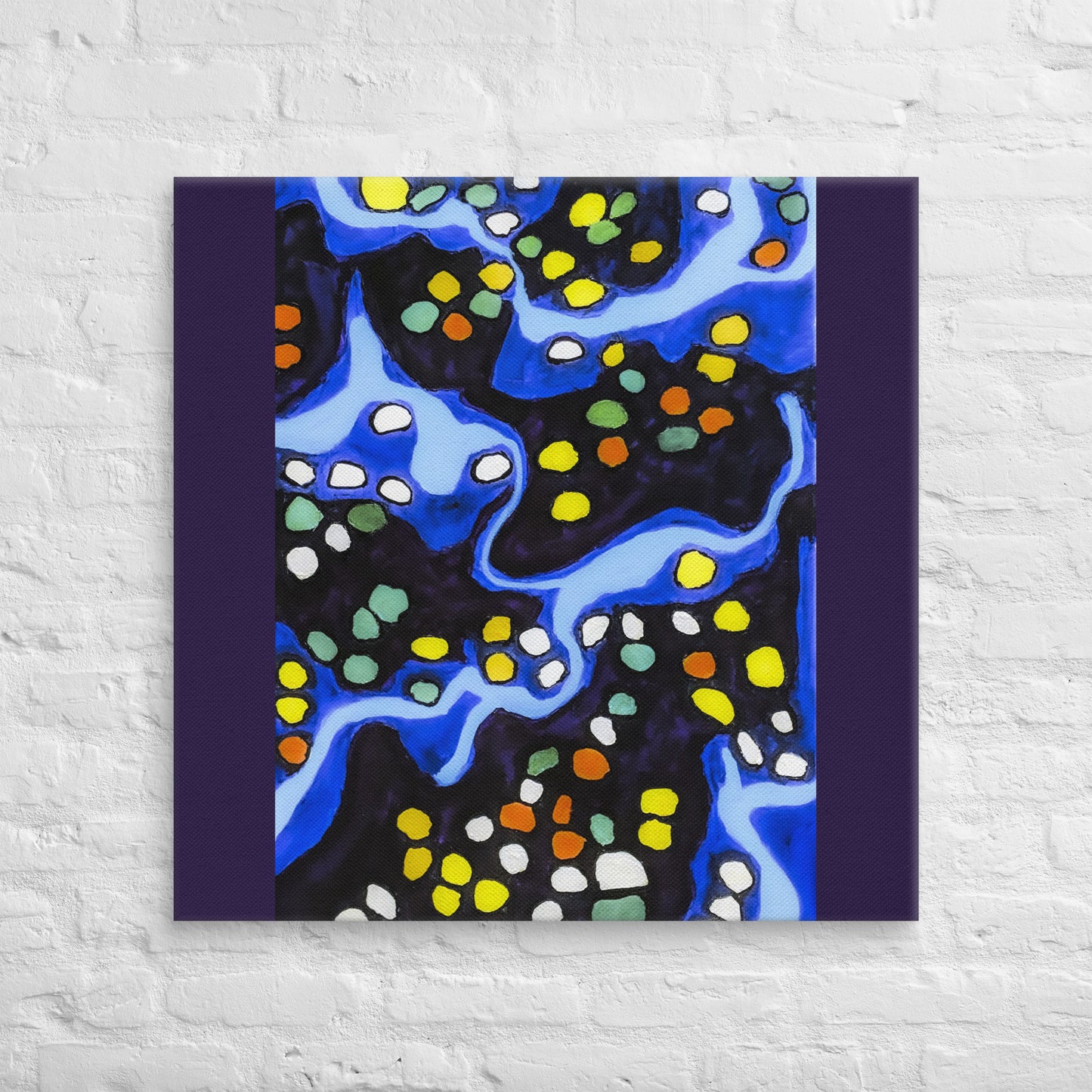 Unframed Canvas- Abstract in Blue