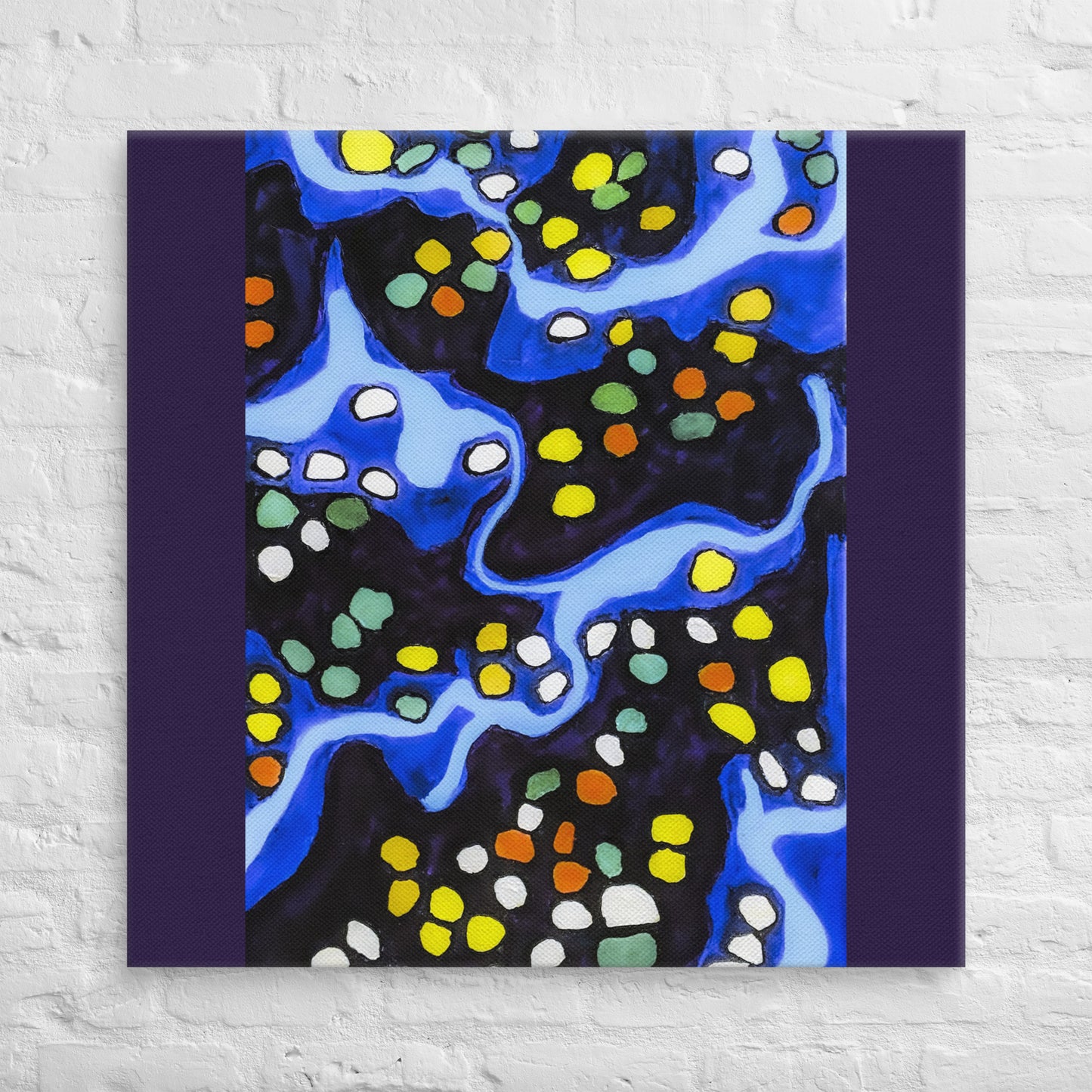 Unframed Canvas- Abstract in Blue