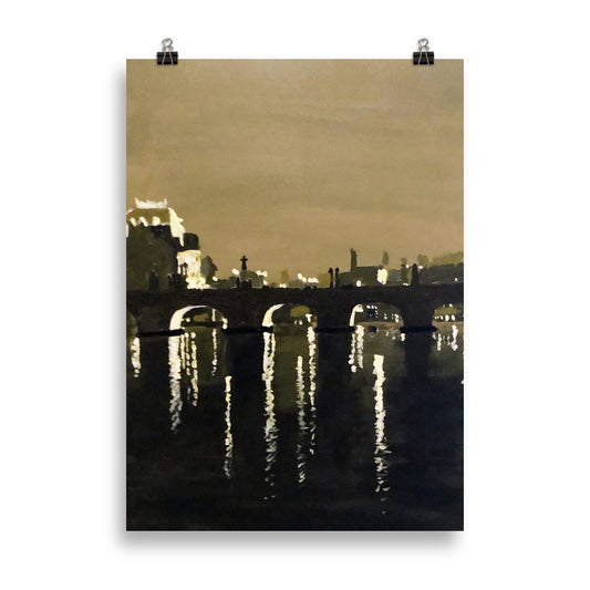 A View of the Charles River in Prague- Poster