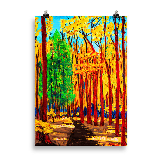 Autumn Woods in Potomac, Maryland- Poster