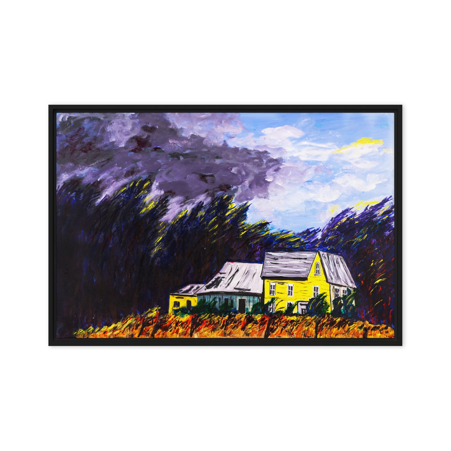 A Delaware Farmhouse- Framed Canvas