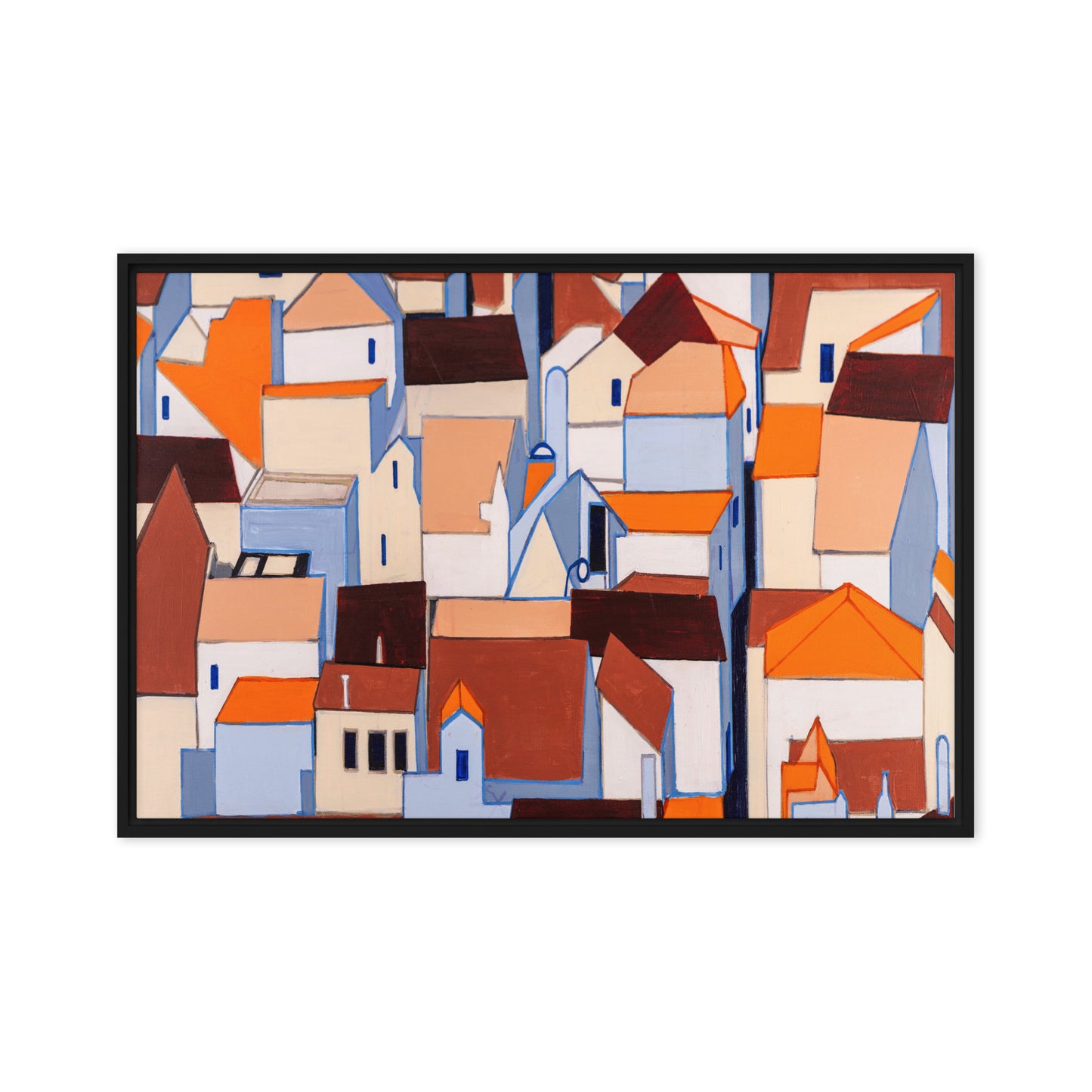 Lisbon Rooftops- Framed canvas