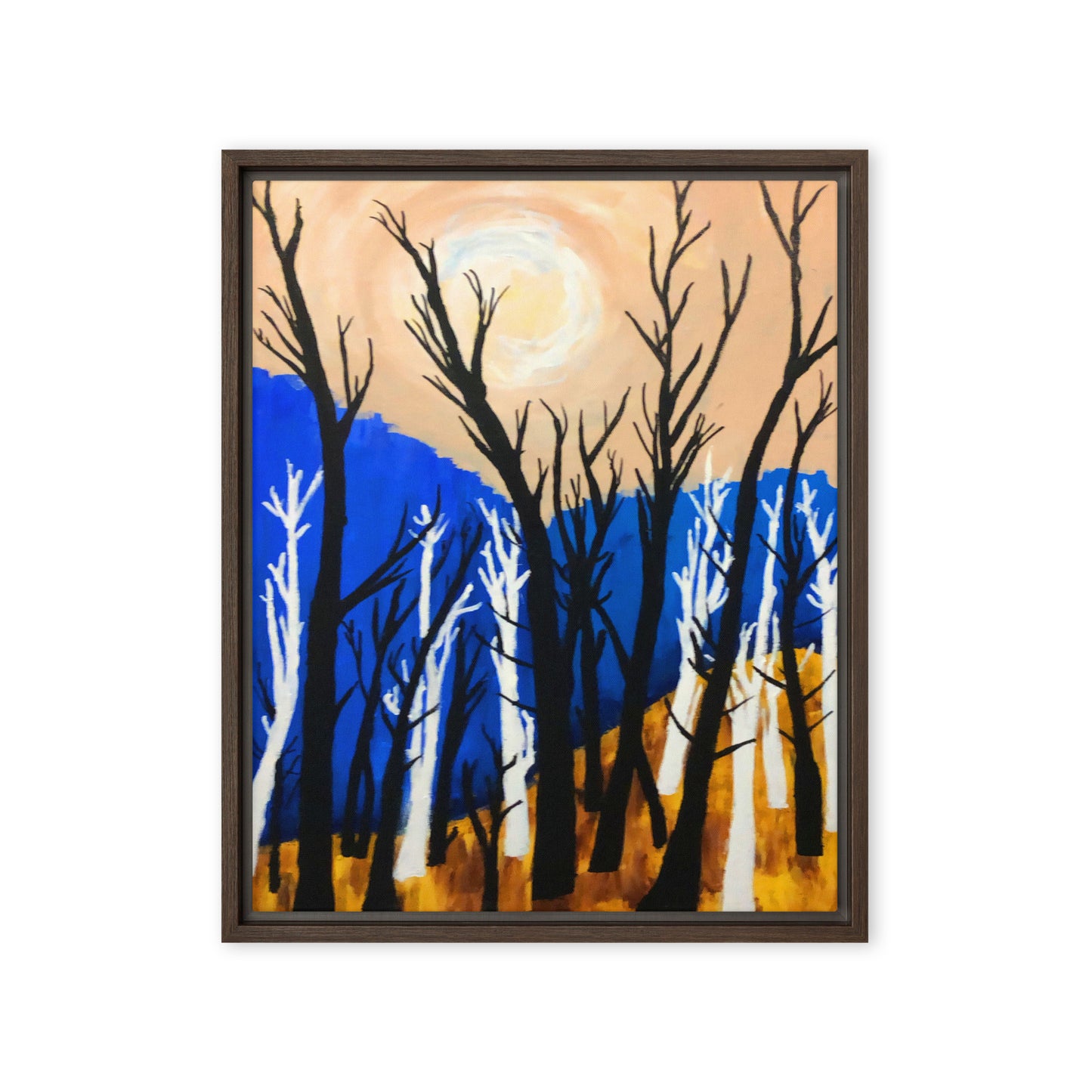 A Fall Hillside- Framed canvas