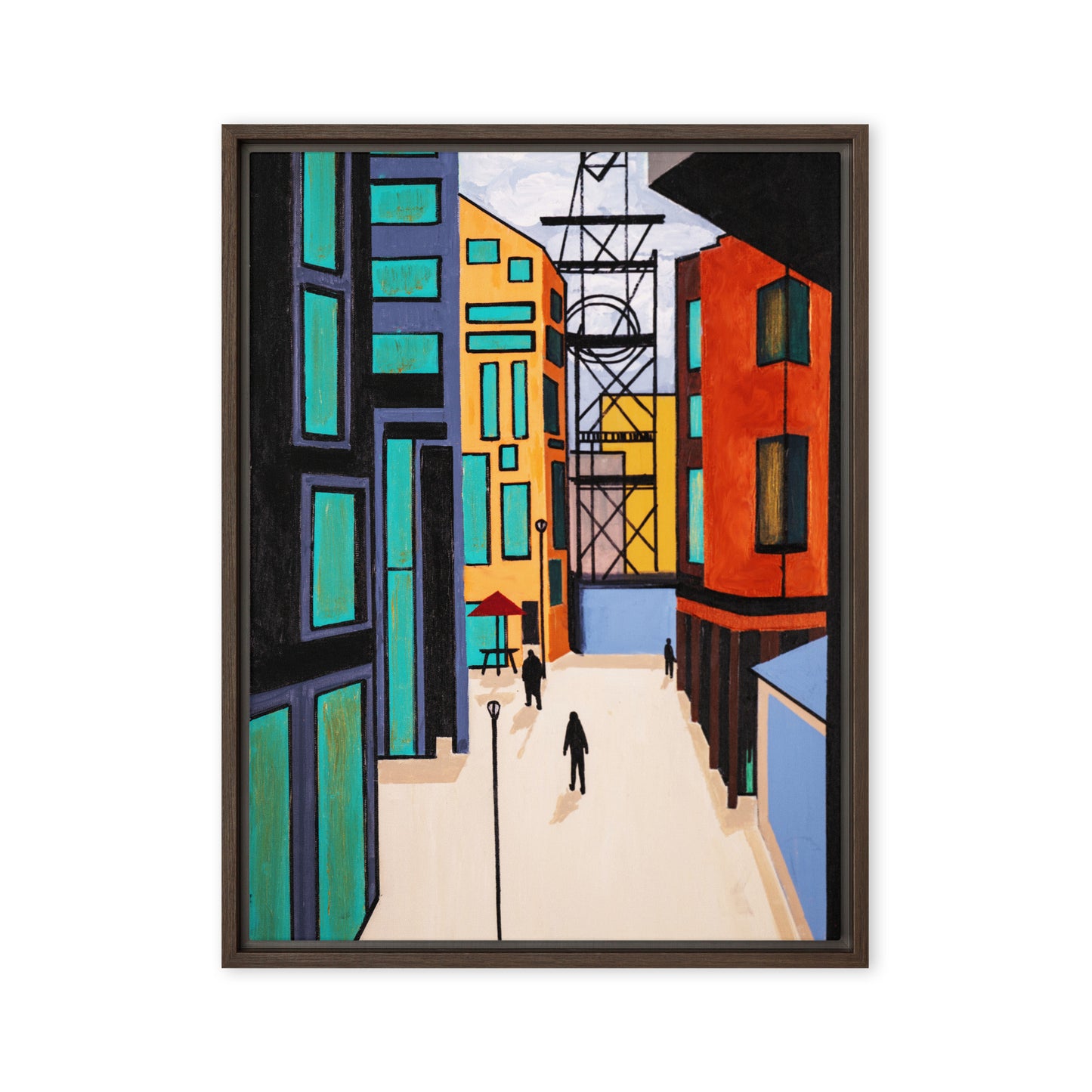 Modern London Street- Framed canvas