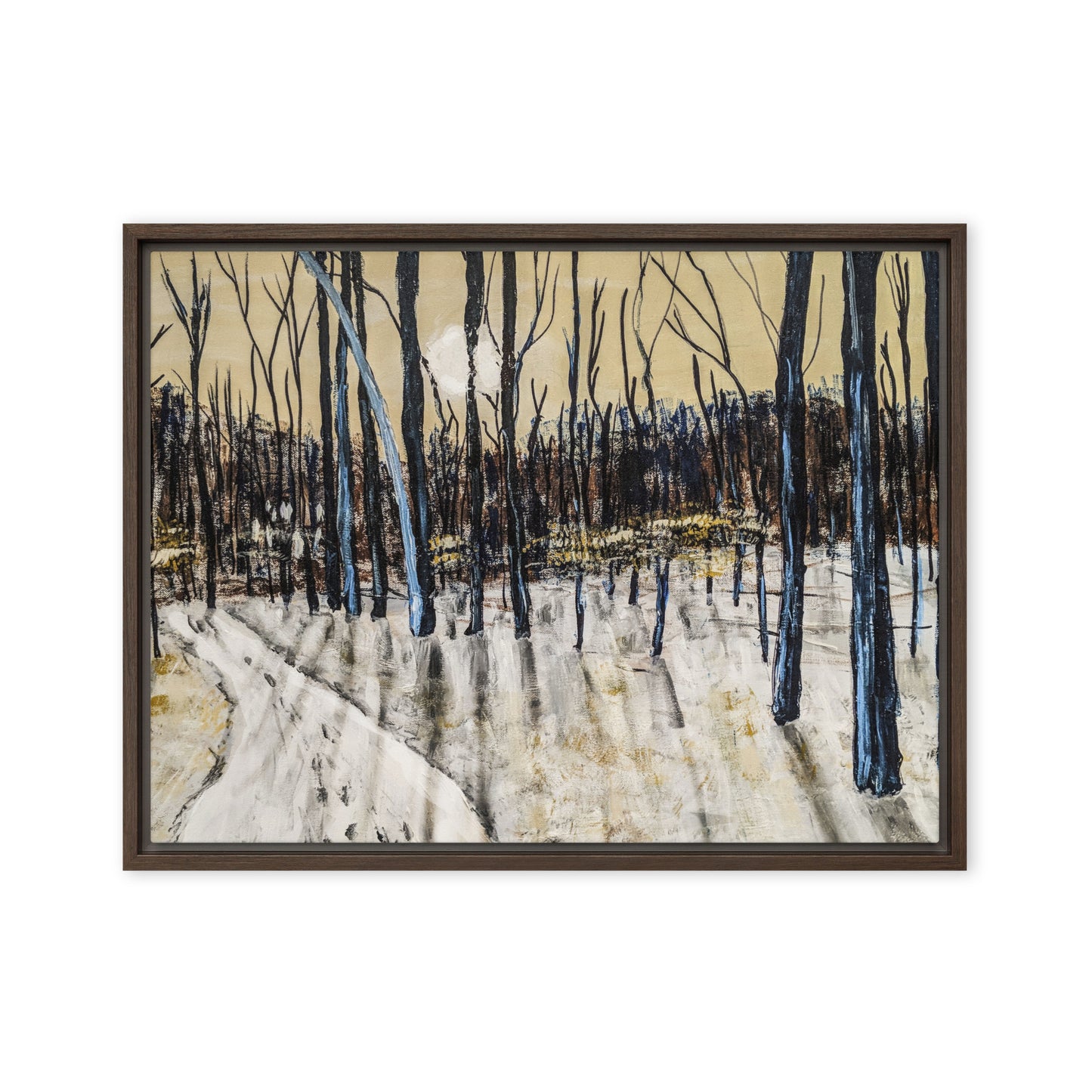 December Late Afternoon in Potomac, Maryland- Framed canvas
