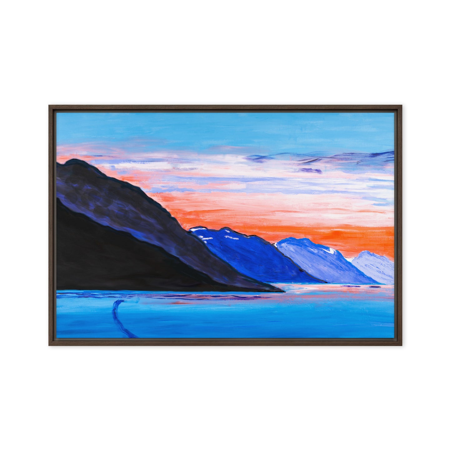Alaskan Sunset- Framed canvas