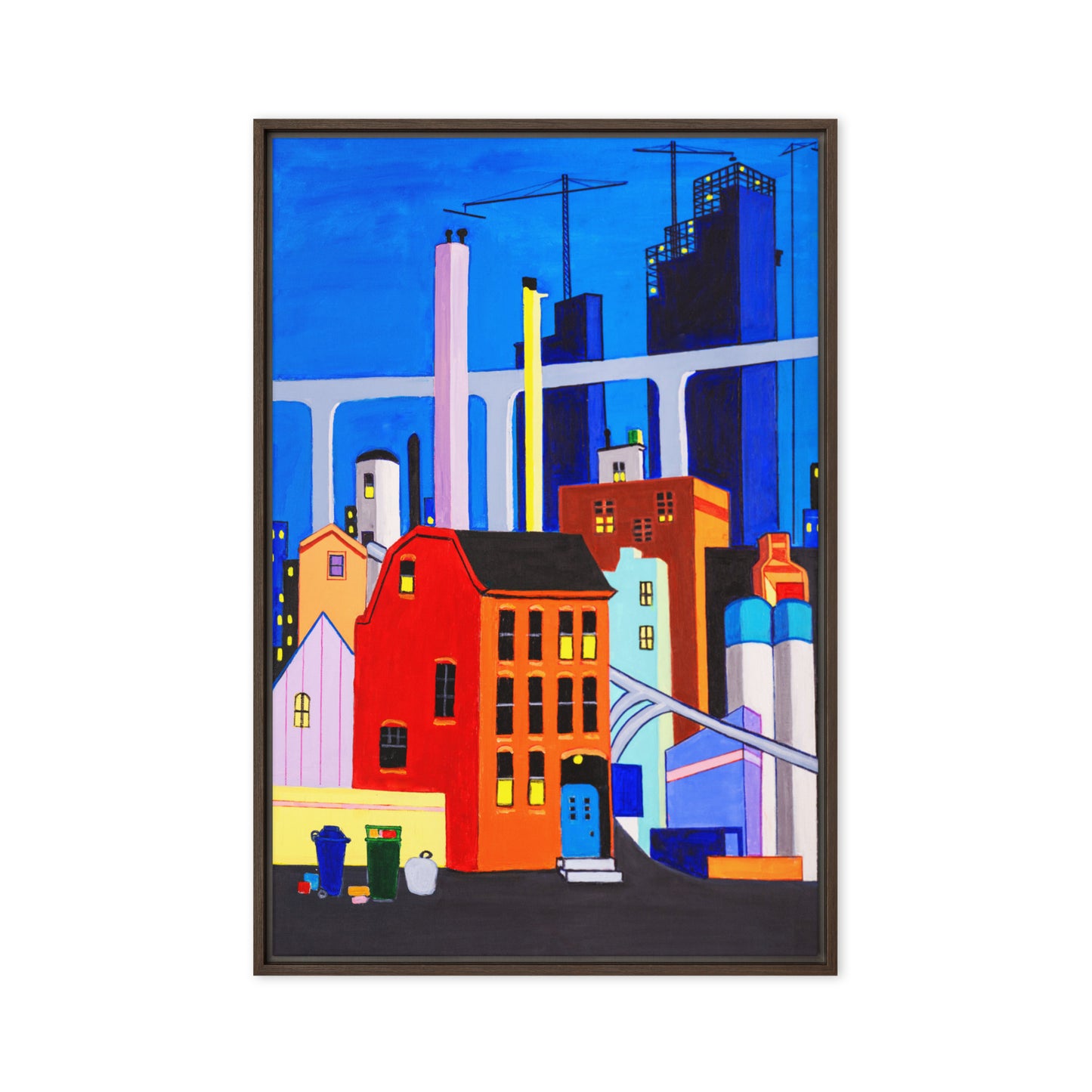 Brooklyn Street Scene- Framed canvas