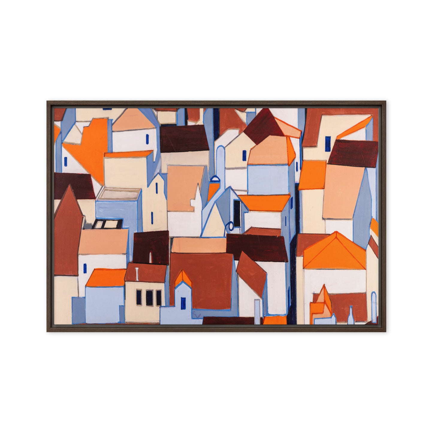 Lisbon Rooftops- Framed canvas