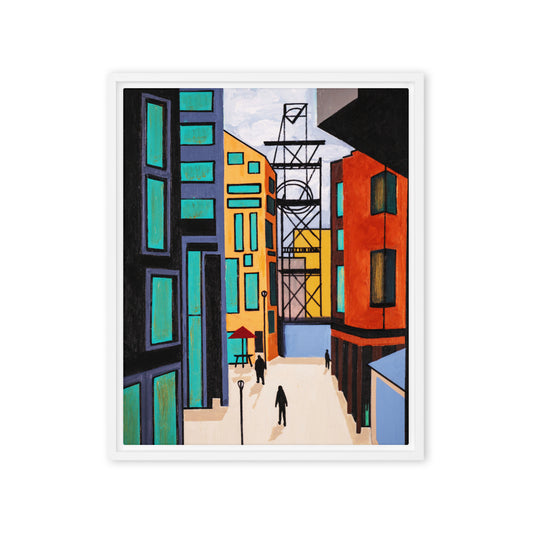 Modern London Street- Framed canvas