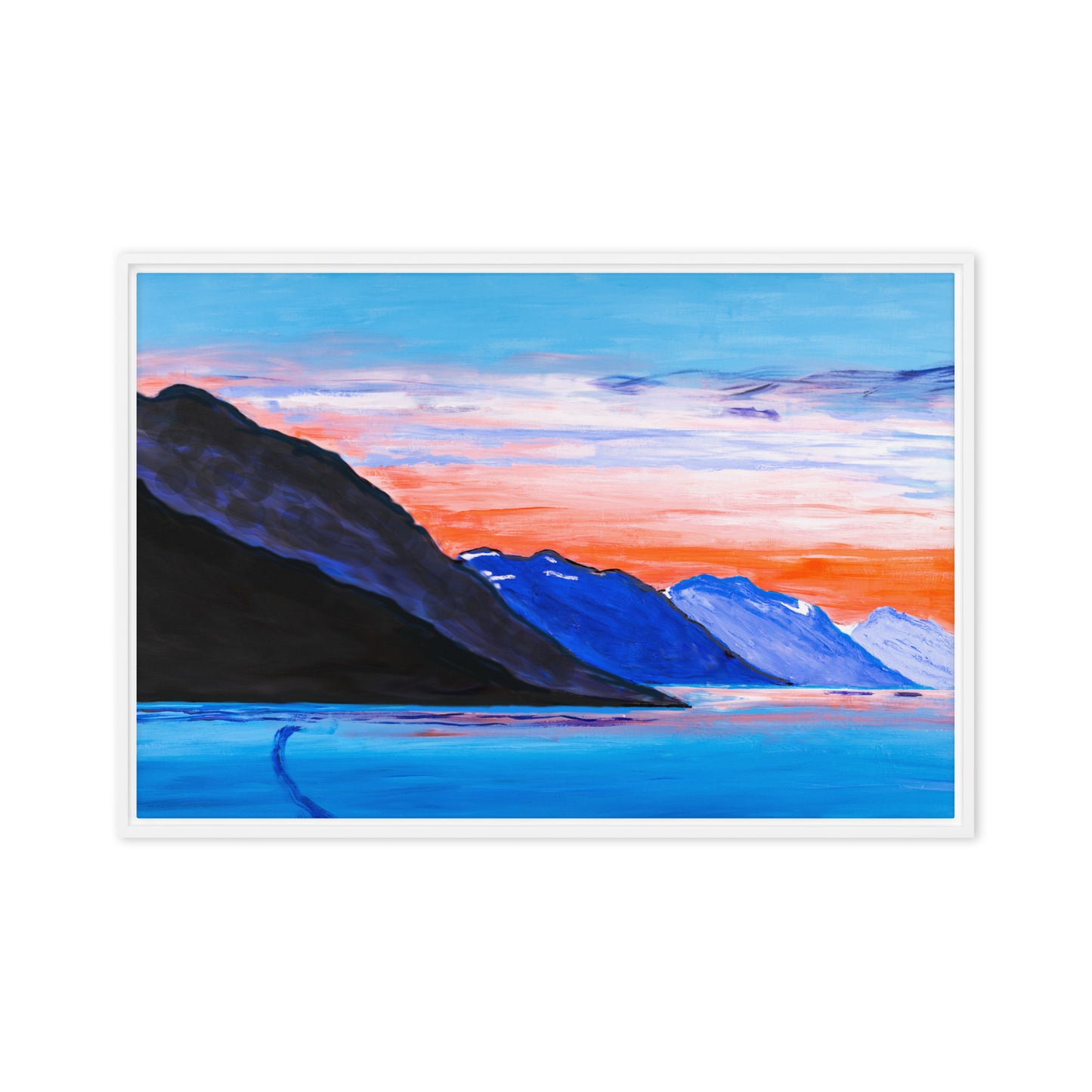 Alaskan Sunset- Framed canvas