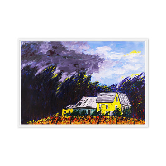 A Delaware Farmhouse- Framed Canvas