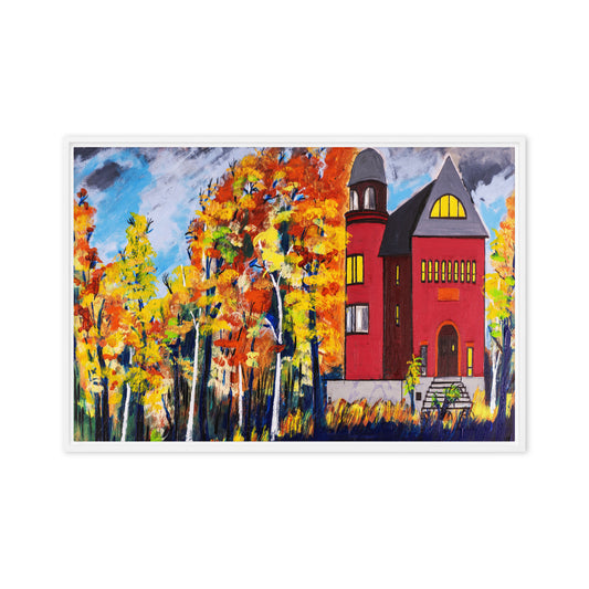 House in the Woods- Framed canvas