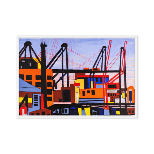 Vancouver Harbor- Framed canvas