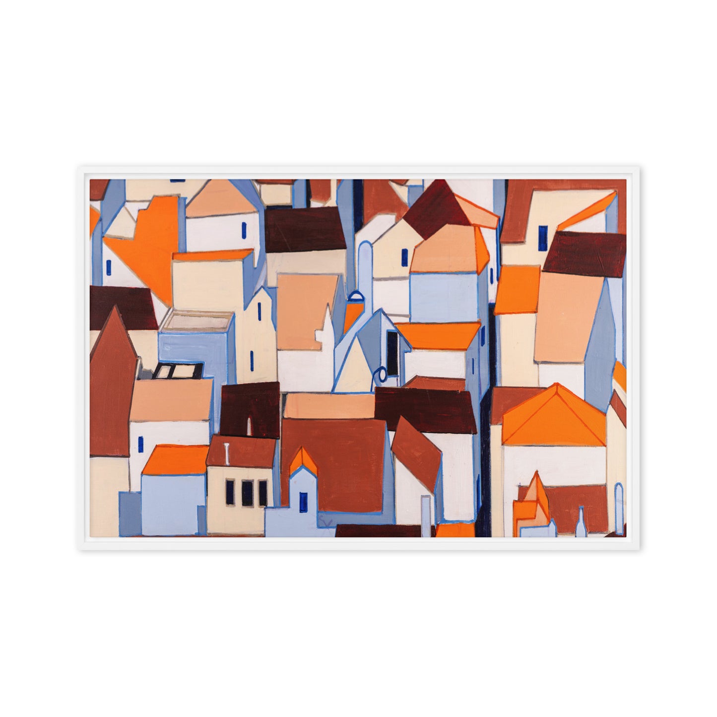 Lisbon Rooftops- Framed canvas