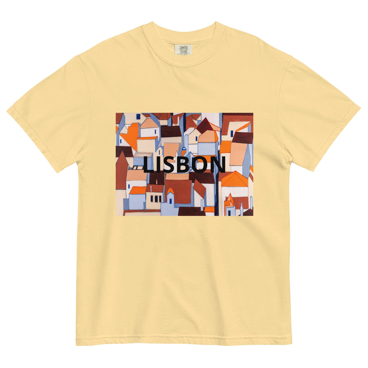 LISBON-  Unisex garment-dyed heavyweight t-shirt