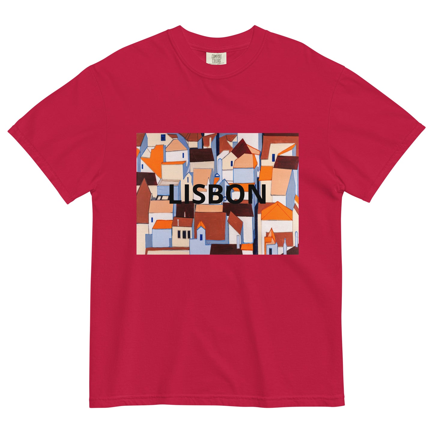 LISBON-  Unisex garment-dyed heavyweight t-shirt