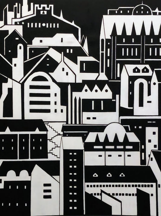City in White and Black- Original